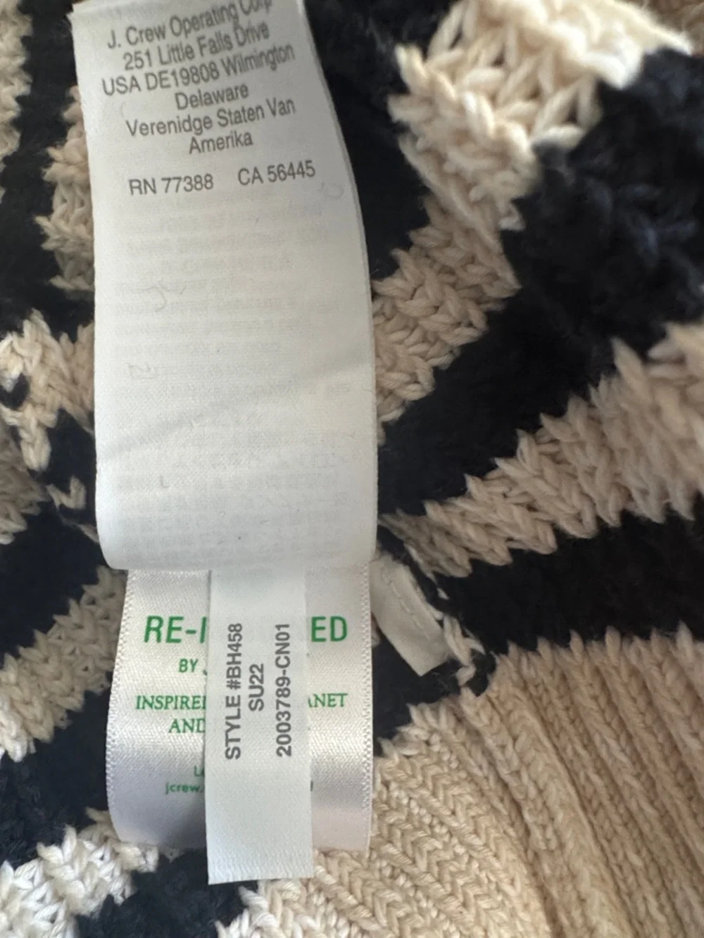 J. Crew Oversized crewneck sweater in stripe